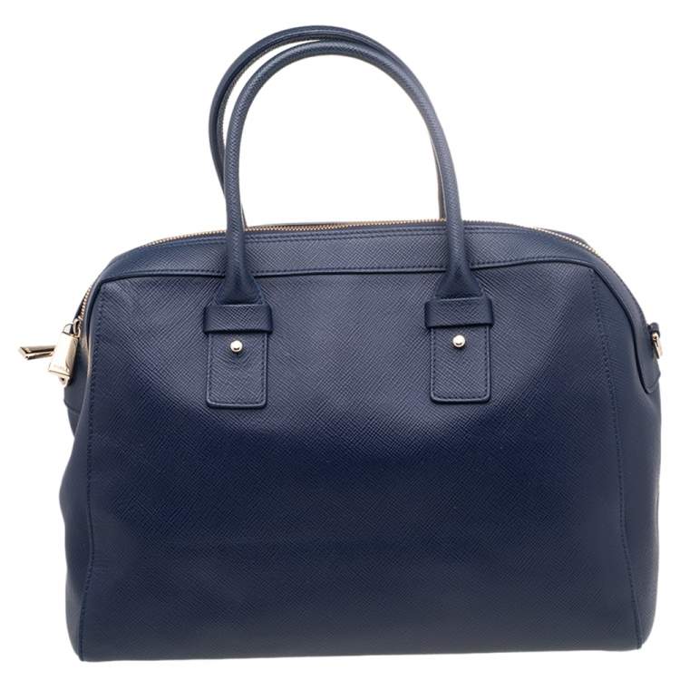 مملوكة مسبقًا Furla Blue Leather Boston Bag