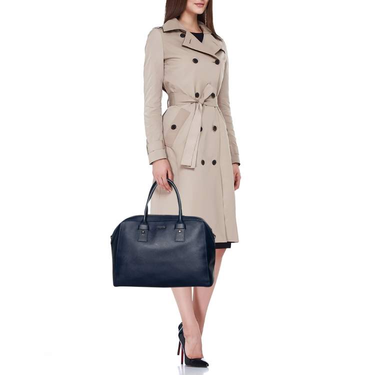 مملوكة مسبقًا Furla Blue Leather Boston Bag