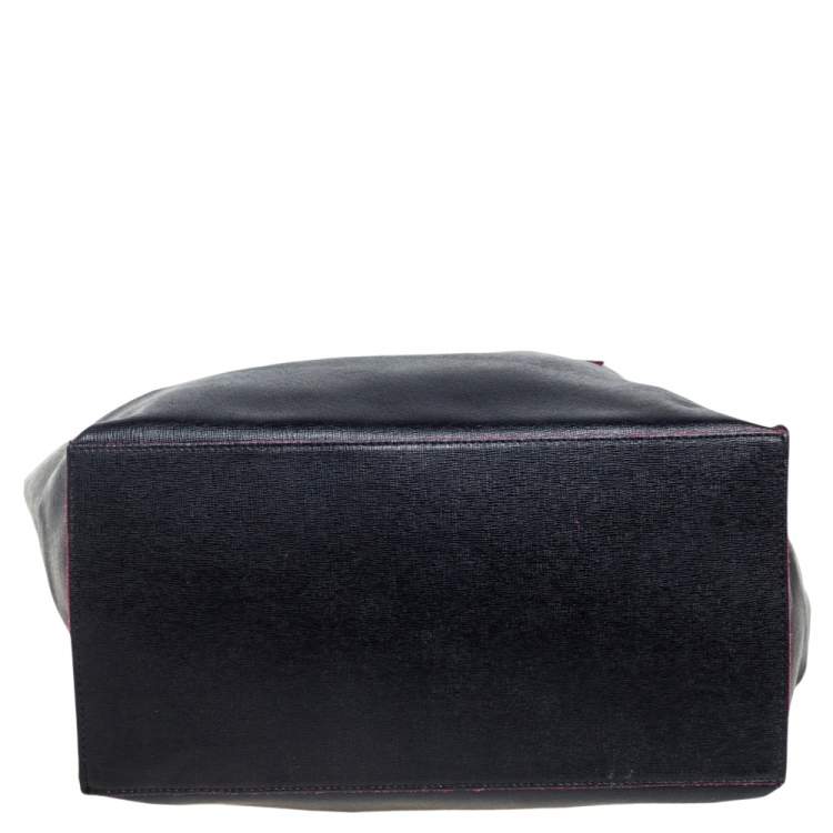 Pre Owned Furla Black Leather Small Jucca Tote