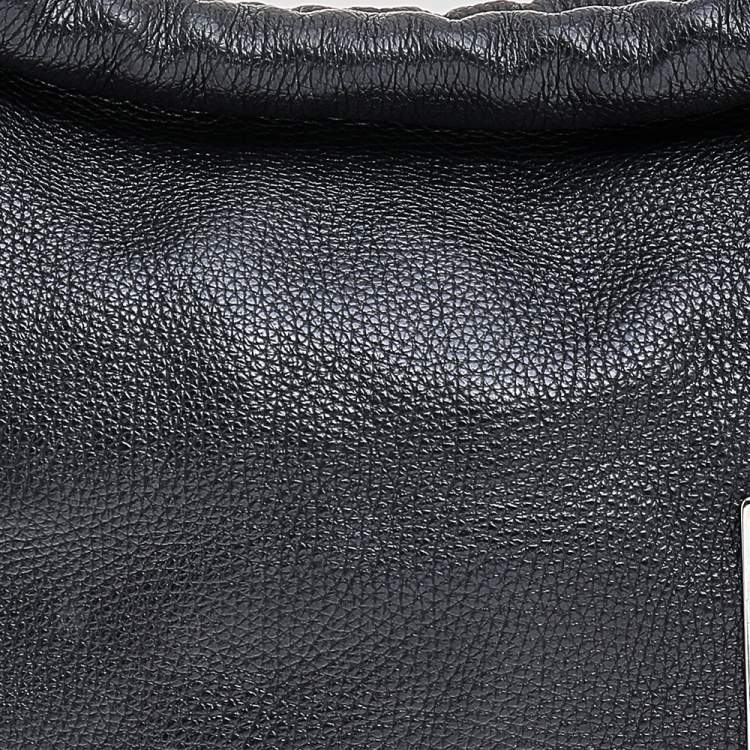 Pre Owned Furla Black Leather Shoulder Bag