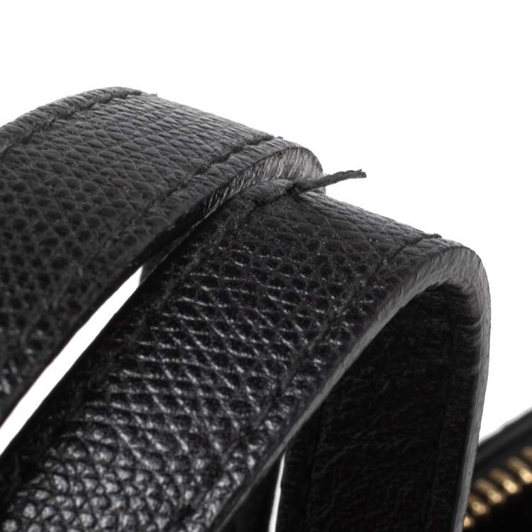 Pre Owned Furla Black Leather Piper Dome Satchel