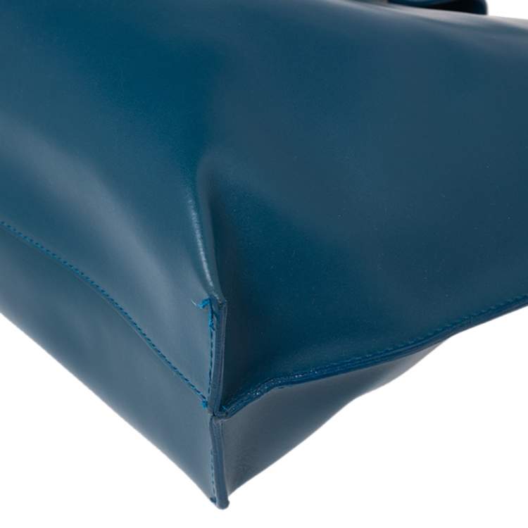 Pre Owned Furla Blue Leather Tote