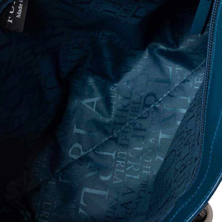 Pre Owned Furla Blue Leather Tote