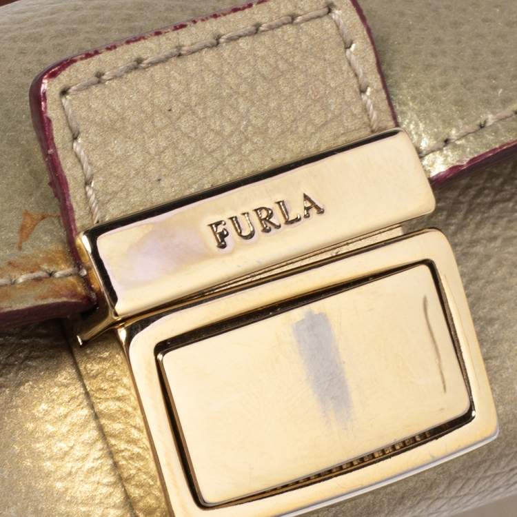 مملوكة مسبقًا  Furla Tri Color Leather Electra Ares Crossbody Bag