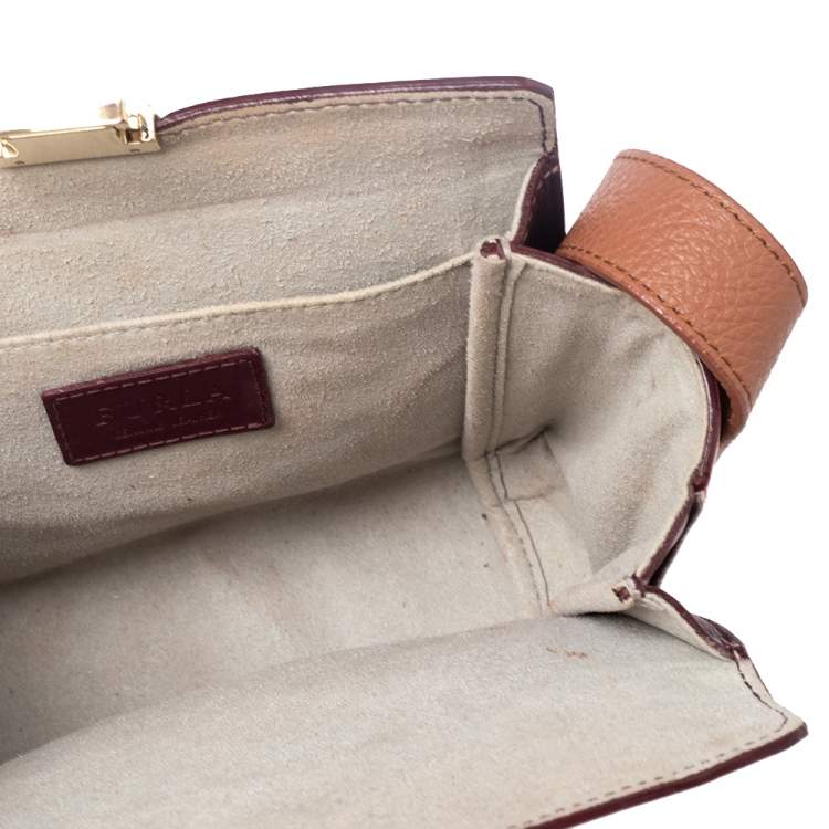 مملوكة مسبقًا  Furla Tri Color Leather Electra Ares Crossbody Bag