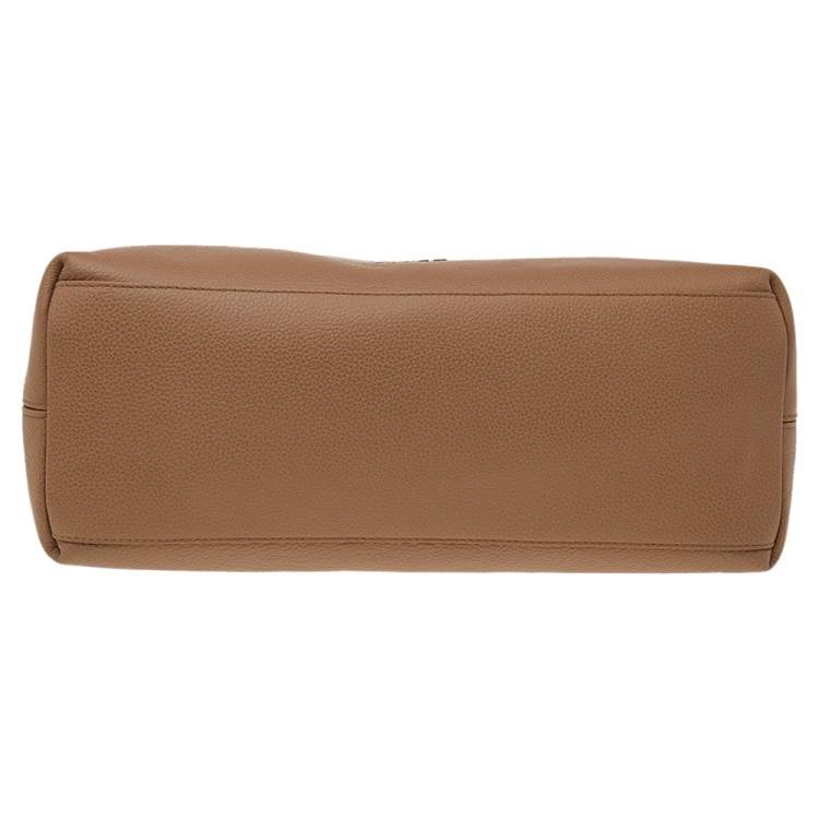 Pre Owned Furla Beige Leather Top Handle Bag