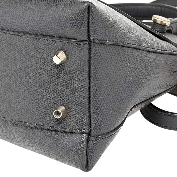Pre Owned Furla Grey Leather Small Piper Satchel
