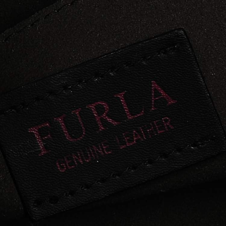 Pre Owned Furla Blue/Grey Leather Small Onice Top Handle Bag