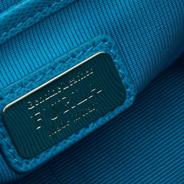 مملوكة مسبقًا Furla Blue/Navy Blue Leather Mini Metropolis Papillon Crossbody Bag