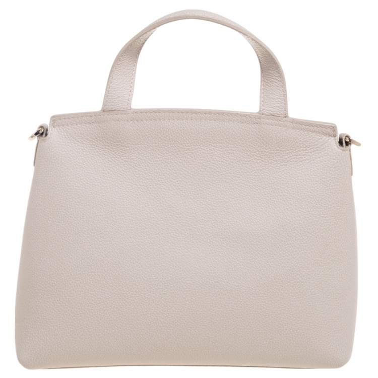 Pre Owned Furla Grey Leather Niki Top Handle Satchel