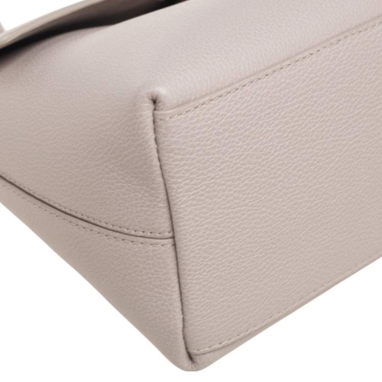 Pre Owned Furla Grey Leather Niki Top Handle Satchel