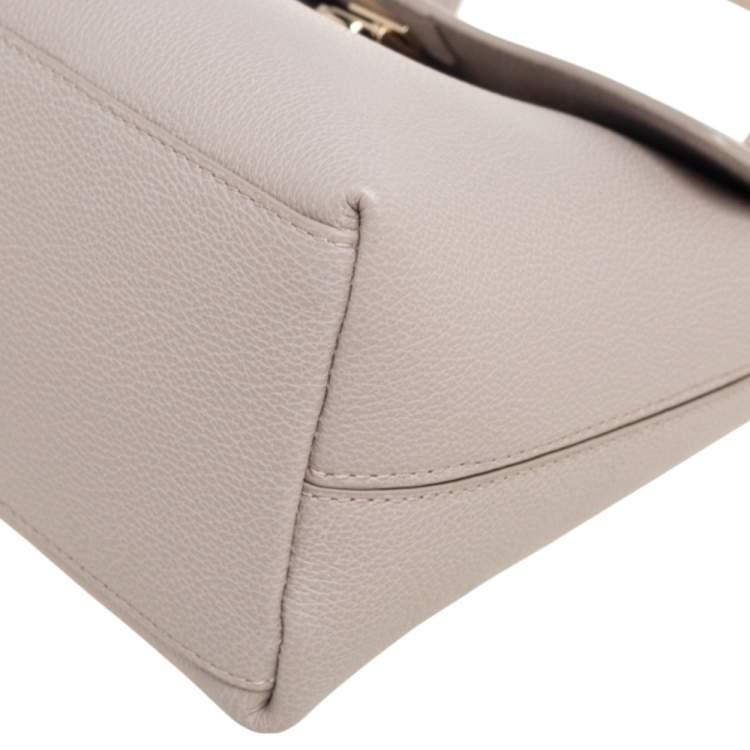 Pre Owned Furla Grey Leather Niki Top Handle Satchel
