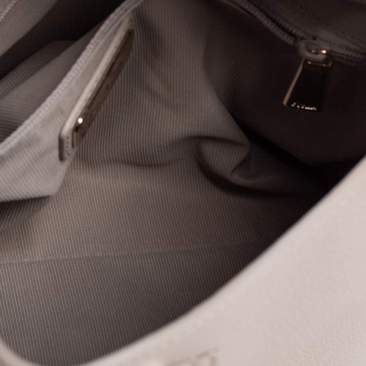 Pre Owned Furla Grey Leather Niki Top Handle Satchel