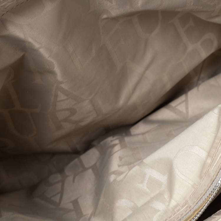 Pre Owned Furla Offwhite Croc Embossed Leather Martha Tote
