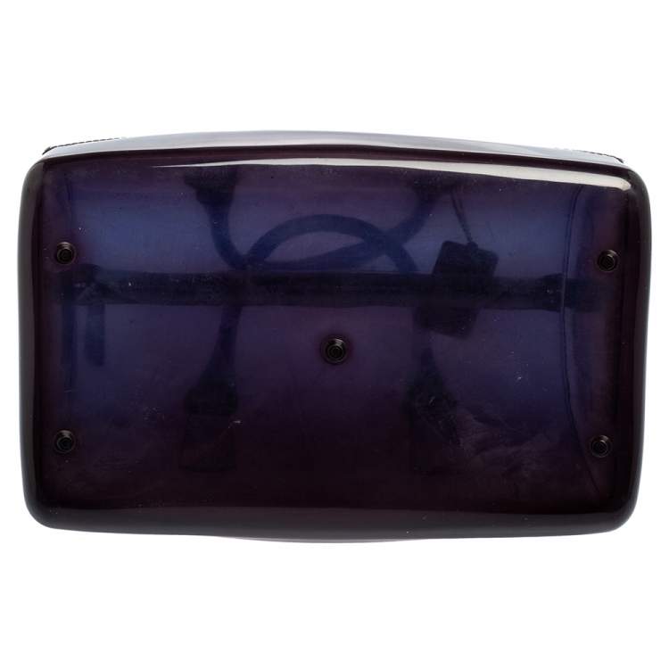 Pre Owned Furla Ombre Blue Rubber Medium Candy Satchel