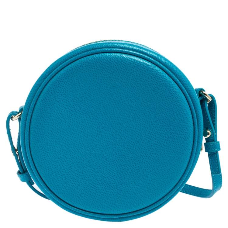 مملوكة مسبقًا Furla Blue Leather Yoyo Crossbody Bag