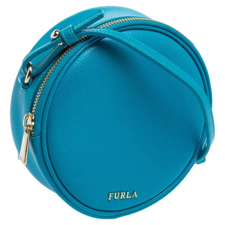 مملوكة مسبقًا Furla Blue Leather Yoyo Crossbody Bag