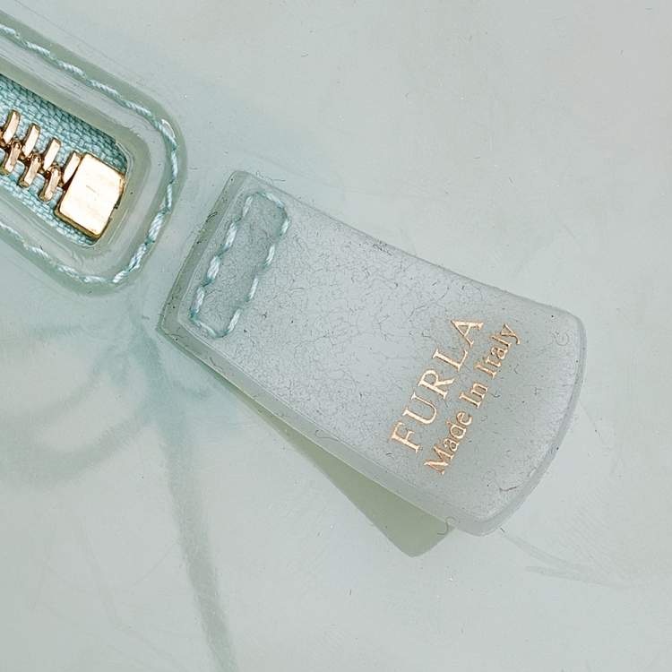 Pre Owned Furla Mint Green PVC Candy Satchel