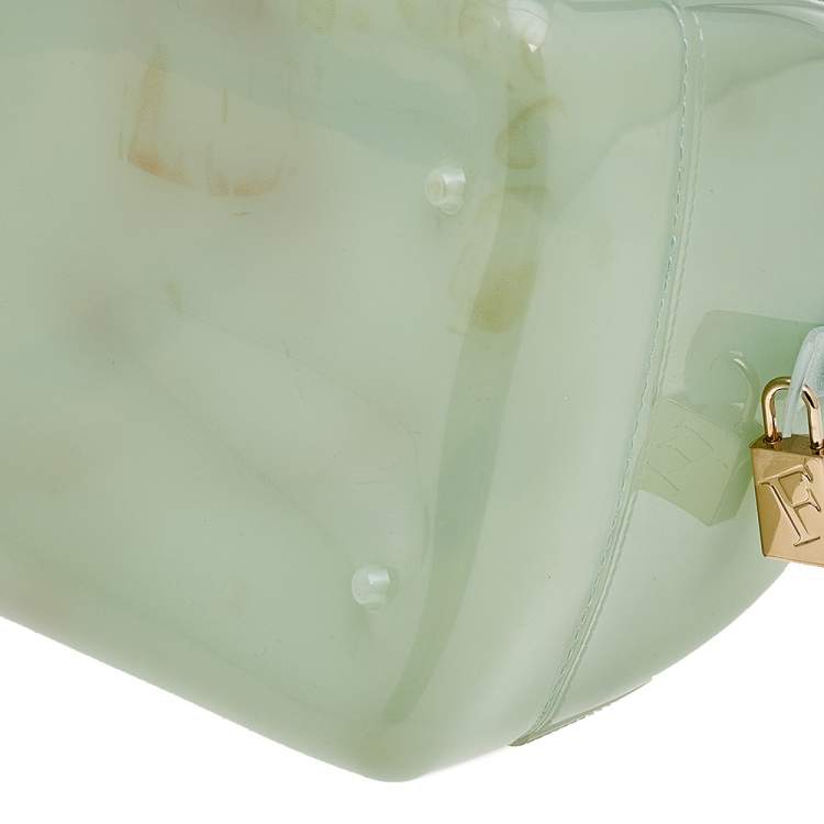 Pre Owned Furla Mint Green PVC Candy Satchel