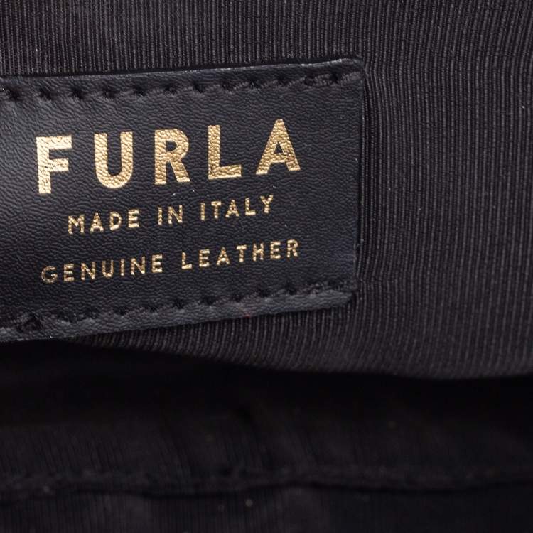 مملوكة مسبقًا Furla Black Leather Chain Clutch