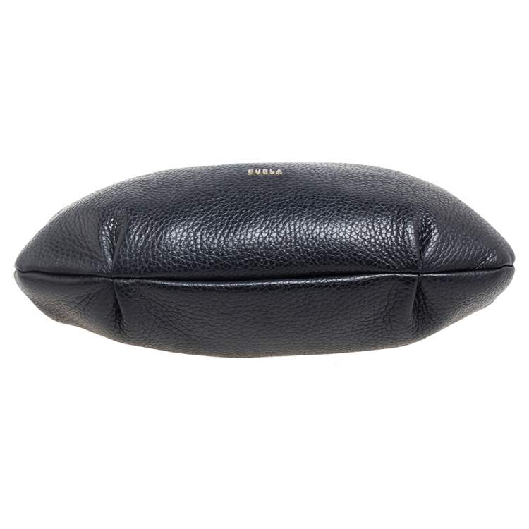 مملوكة مسبقًا Furla Black Leather Chain Clutch