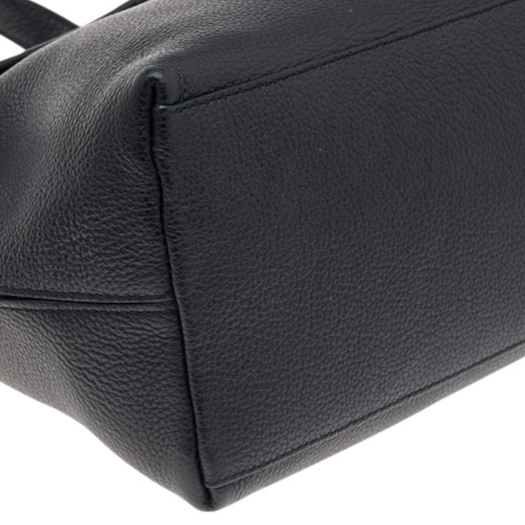 Pre Owned Furla Black Leather Top Handle Bag
