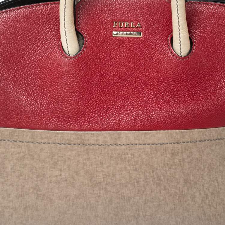 مملوكة مسبقًا Furla Multicolor Leather Polaris Dome Satchel