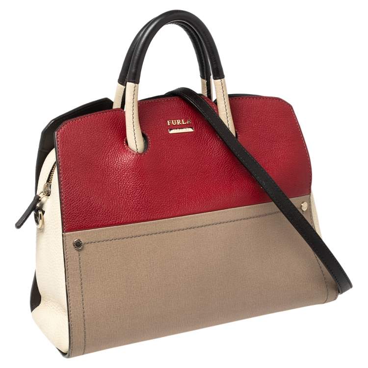 مملوكة مسبقًا Furla Multicolor Leather Polaris Dome Satchel