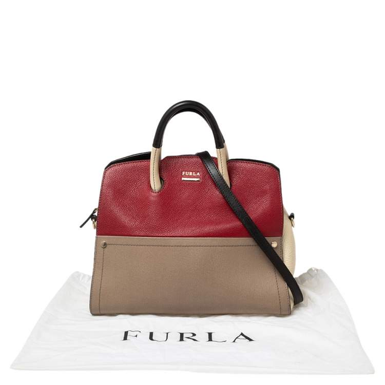 مملوكة مسبقًا Furla Multicolor Leather Polaris Dome Satchel