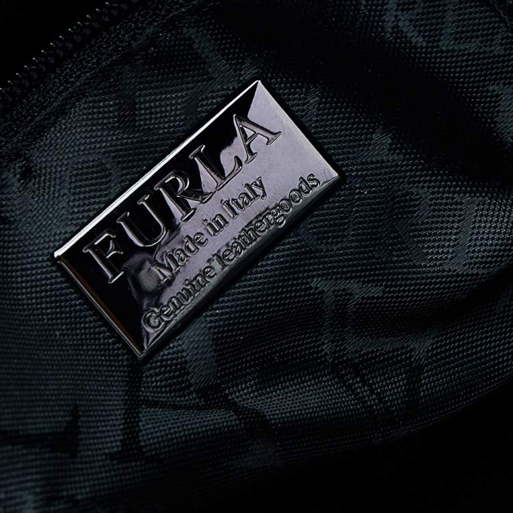 Pre Owned Furla Black Leather Greta Tote