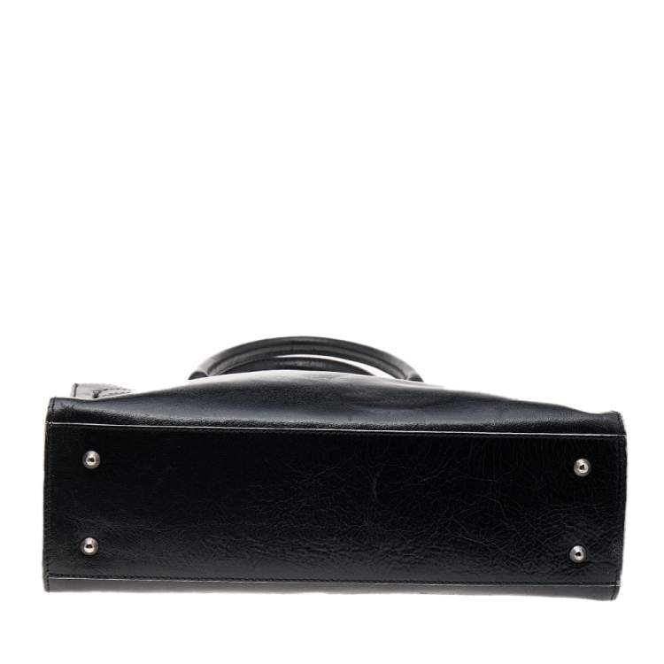 Pre Owned Furla Black Leather Greta Tote