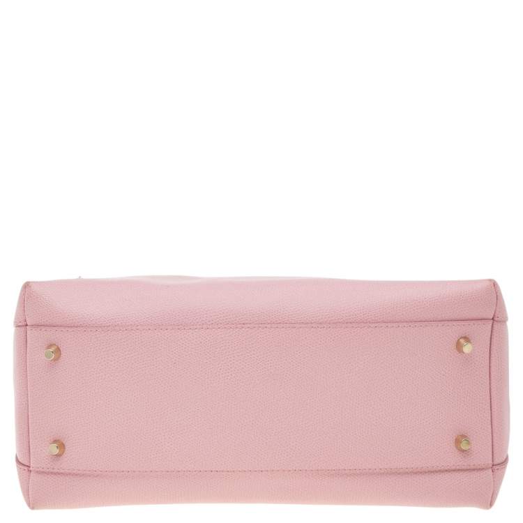 Pre Owned Furla Pink Leather Piper Dome Satchel