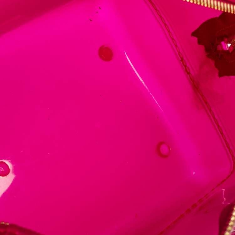 Pre Owned Furla Dark Pink Rubber Small Candy Satchel
