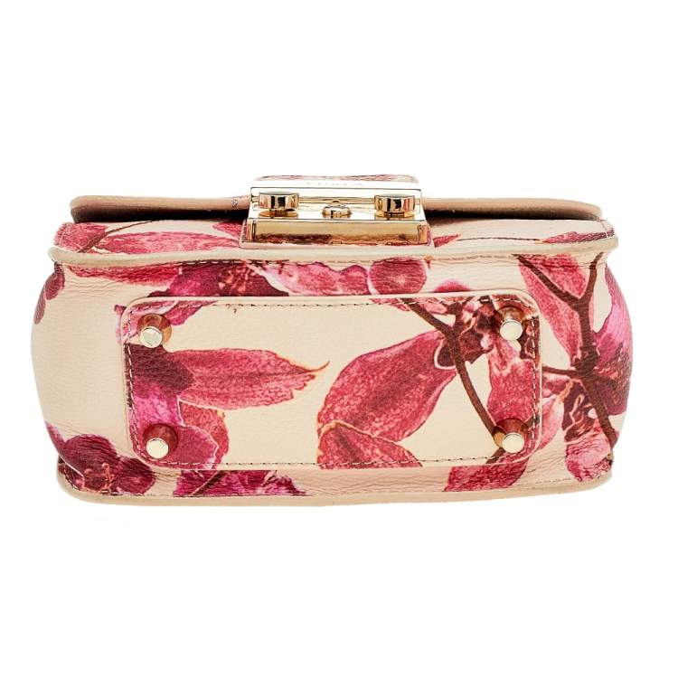 مملوكة مسبقًا Furla Rose Pink Leather Mini Metropolis Chain Shoulder Bag