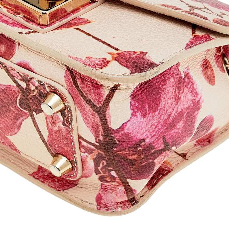 مملوكة مسبقًا Furla Rose Pink Leather Mini Metropolis Chain Shoulder Bag