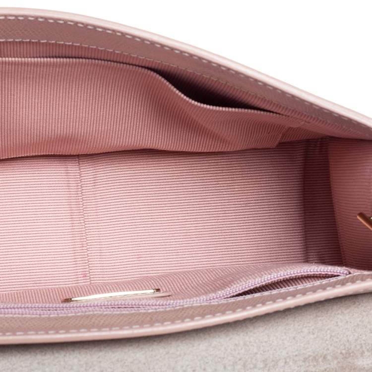 Pre Owned Furla Moonstone Leather Small Metropolis Crossbody Bag