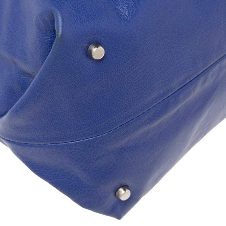 Pre Owned Furla Blue Leather Tote