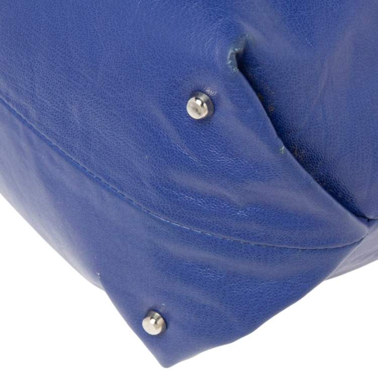 Pre Owned Furla Blue Leather Tote