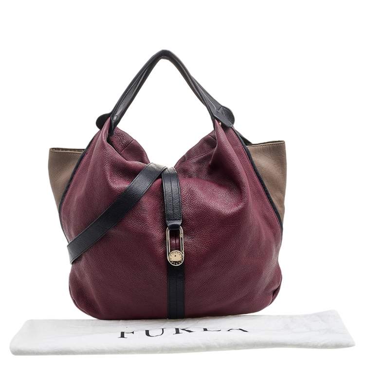 Pre Owned Furla Multicolor Leather Hobo