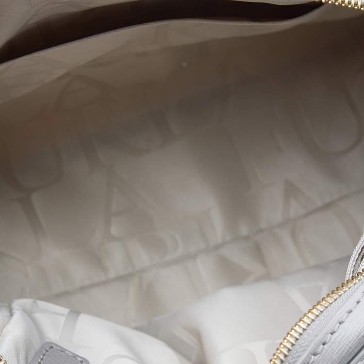 Pre Owned Furla Grey Leather Tessa Satchel