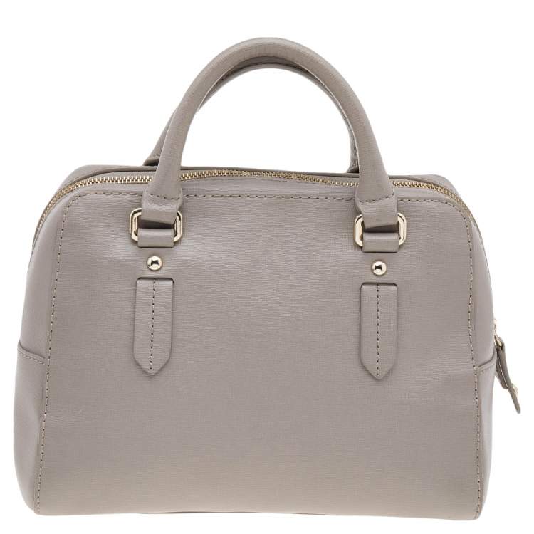 Pre Owned Furla Grey Leather Tessa Satchel