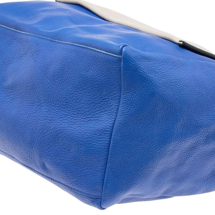 Pre Owned Furla Tri Color Leather Shopper Tote