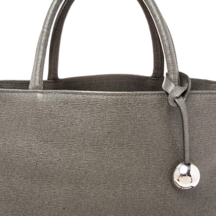 Pre Owned Furla Grey Leather Tote