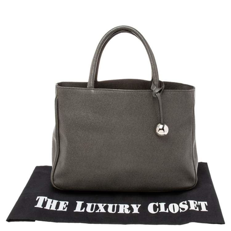 Pre Owned Furla Grey Leather Tote