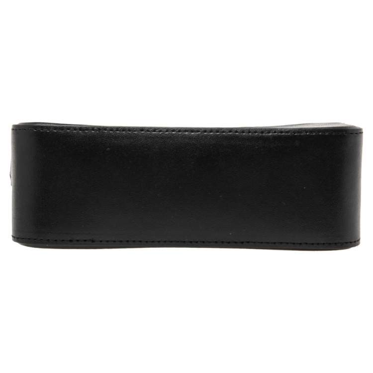Pre Owned Furla Black Leather Zipped Crossbody Bag 