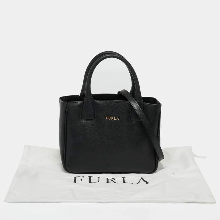 Pre Owned Furla Black Leather Small Capriccio Tote