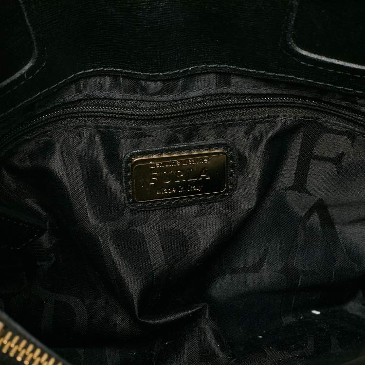 Pre Owned Furla Black Leather Small Capriccio Tote