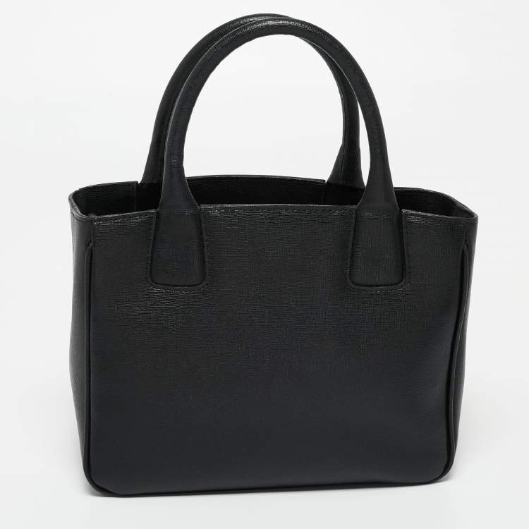 Pre Owned Furla Black Leather Small Capriccio Tote