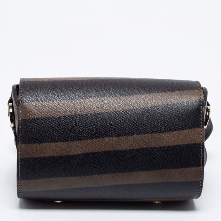 Pre Owned Furla Black/Green Zebra Print Leather Crossbody Bag