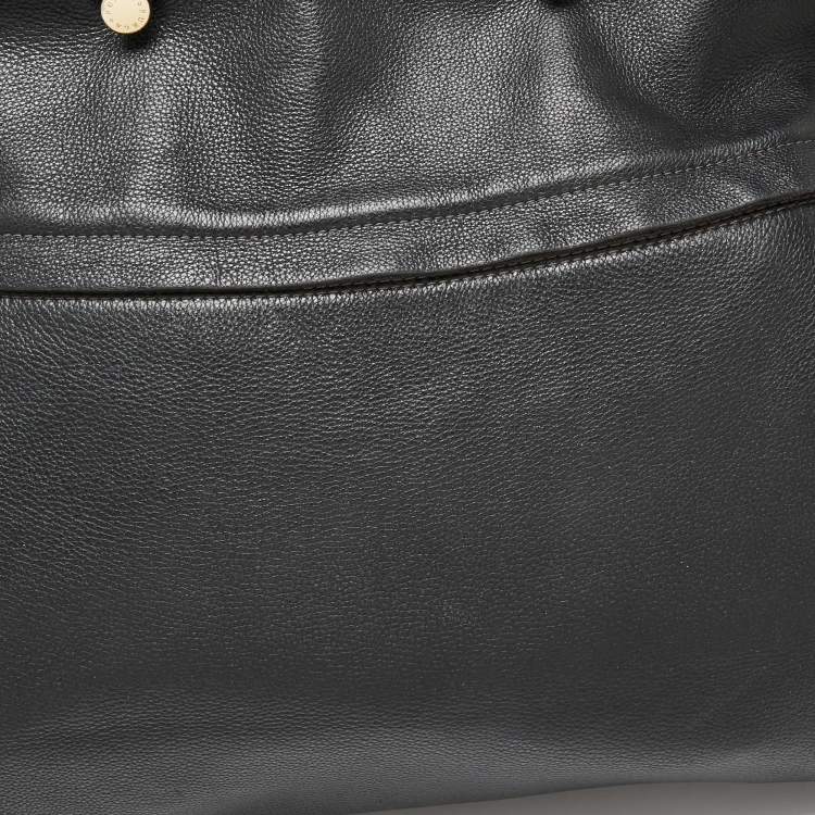 Pre Owned Furla Black Leather Tote